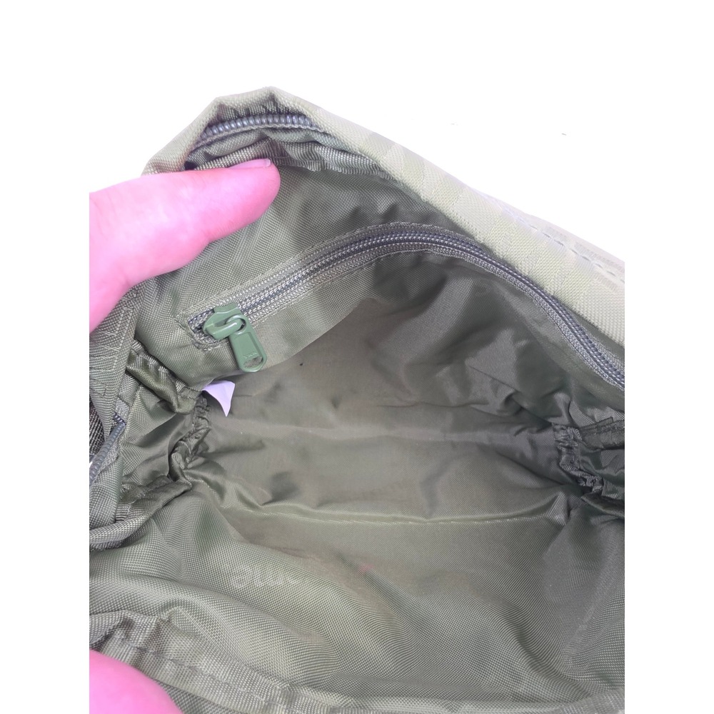 Supreme Cordura Shoulder Bag Olive Green Embossed Logo Crossbody FW22 - Picture 4 of 8